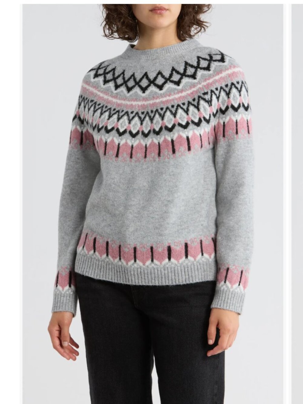 Fair Isle Crewneck Sweater DKNY Jeans NWT
